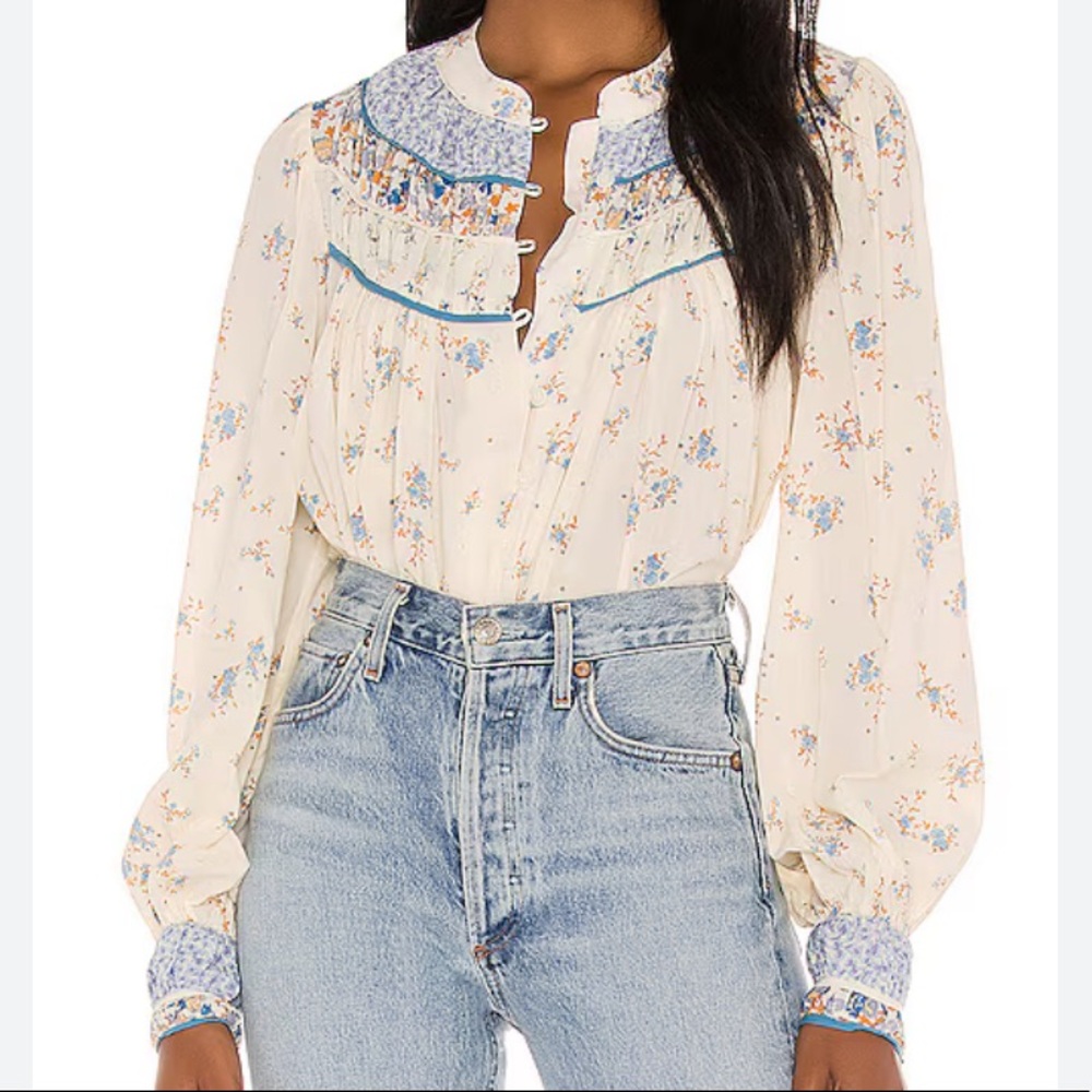 Free People Paloma Prairie Floral Top
